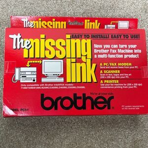 VTG Sealed Brother Missing Link Model PCI-1 Modem Fax Scanner Printer Software